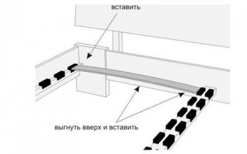 Каркас кровати с планками